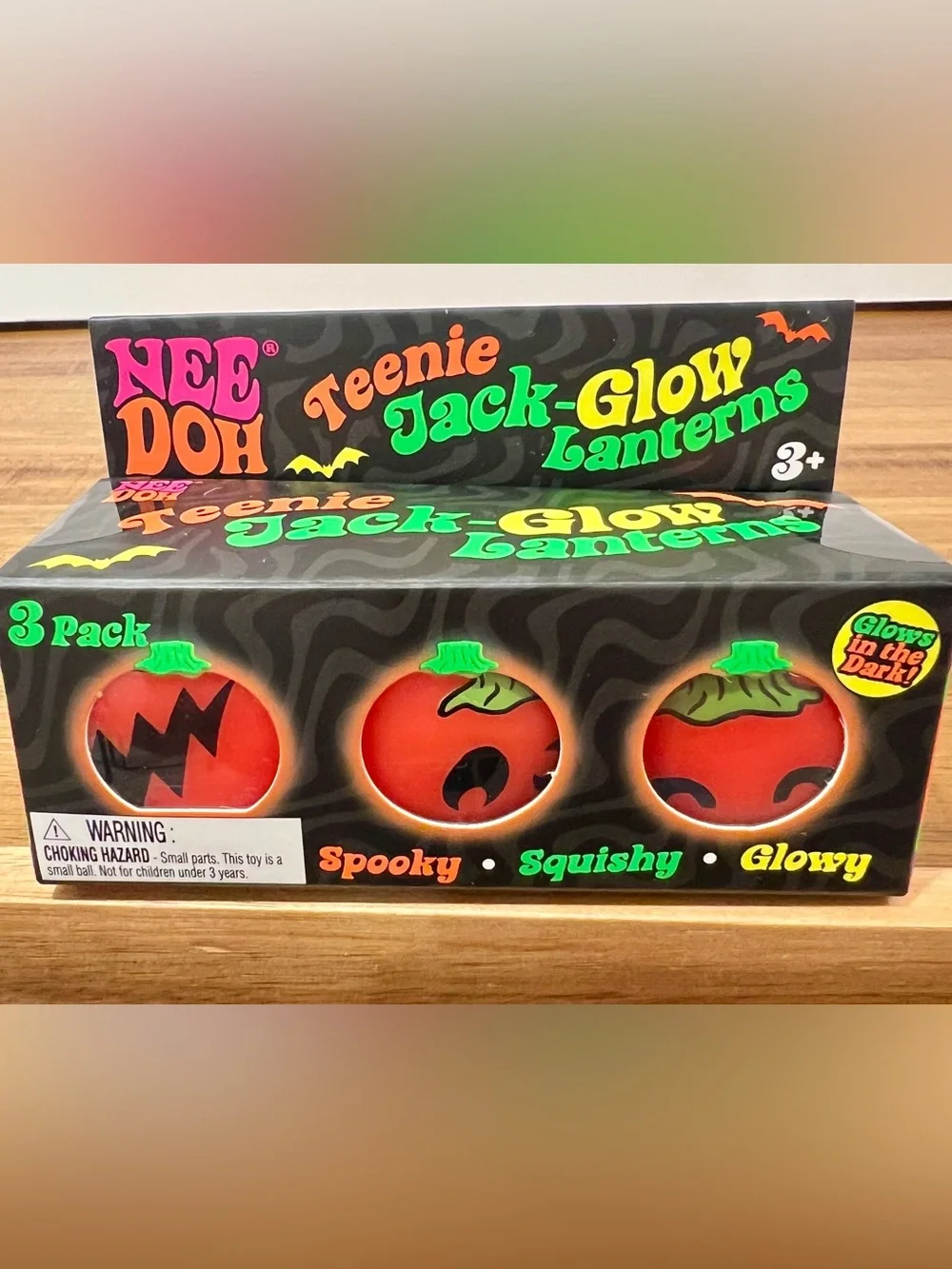 Teenie Jack-Glow Lanterns - Orange Glow Squishy 3-Pack